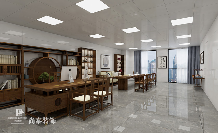 深圳光明盛薈紅星創(chuàng)智廣場(chǎng)900平米電子公司寫(xiě)字樓辦公室裝修設(shè)計(jì)案例