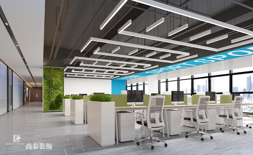 東莞天安深創(chuàng)谷3800平米科技公司廠房辦公室裝修設計案例