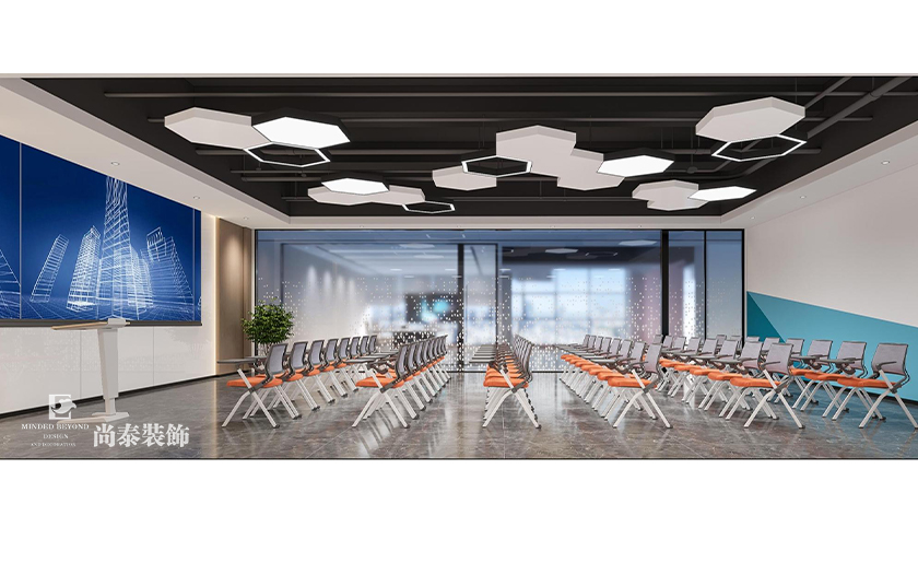 東莞天安深創(chuàng)谷3800平米科技公司廠房辦公室裝修設計案例