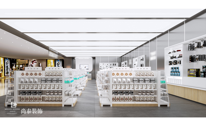 120平米簡(jiǎn)約時(shí)尚商場(chǎng)店鋪裝修設(shè)計(jì)案例