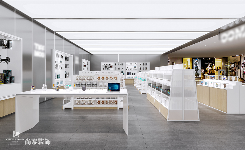 120平米簡(jiǎn)約時(shí)尚商場(chǎng)店鋪裝修設(shè)計(jì)案例