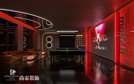 惠州100平米復古牛仔風小酒館裝修設計案例