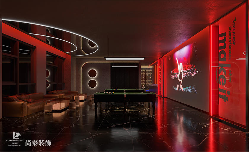 惠州100平米復(fù)古牛仔風(fēng)小酒館裝修設(shè)計(jì)案例