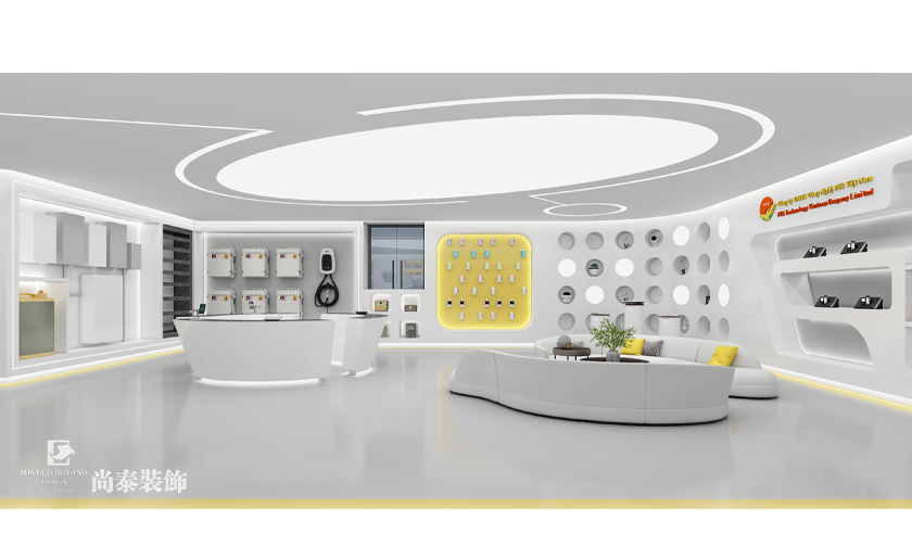 200平米現(xiàn)代科技展廳裝修設(shè)計案例