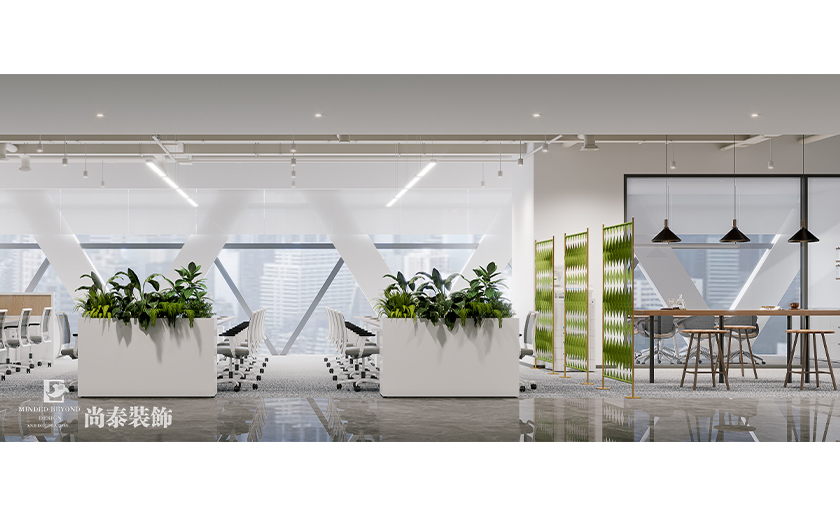 深圳龍華華南數(shù)字谷1200平米智能科技公司辦公室裝修設(shè)計(jì)案例