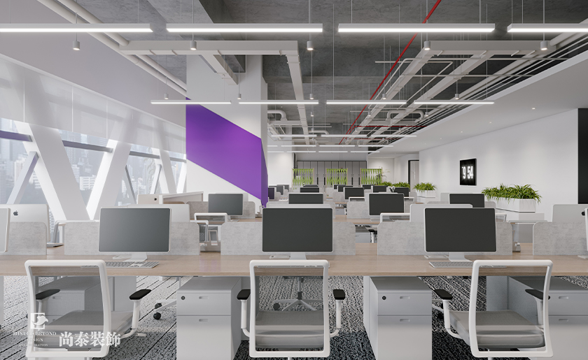 深圳龍華華南數(shù)字谷1200平米智能科技公司辦公室裝修設(shè)計(jì)案例