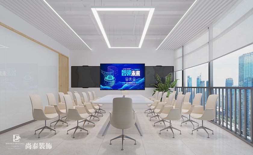 深圳南山萬融大廈700平米汽車用品公司辦公室裝修設計案例