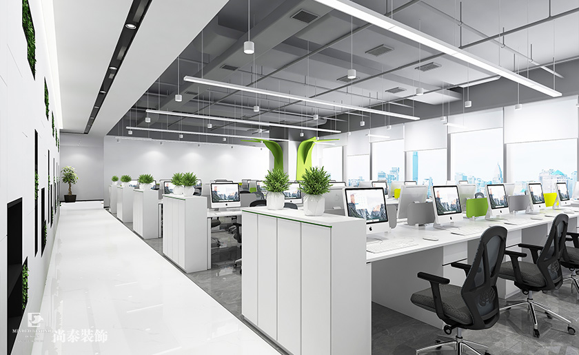 1400平米智能科技公司深圳寫字樓辦公室裝修設(shè)計(jì)案例