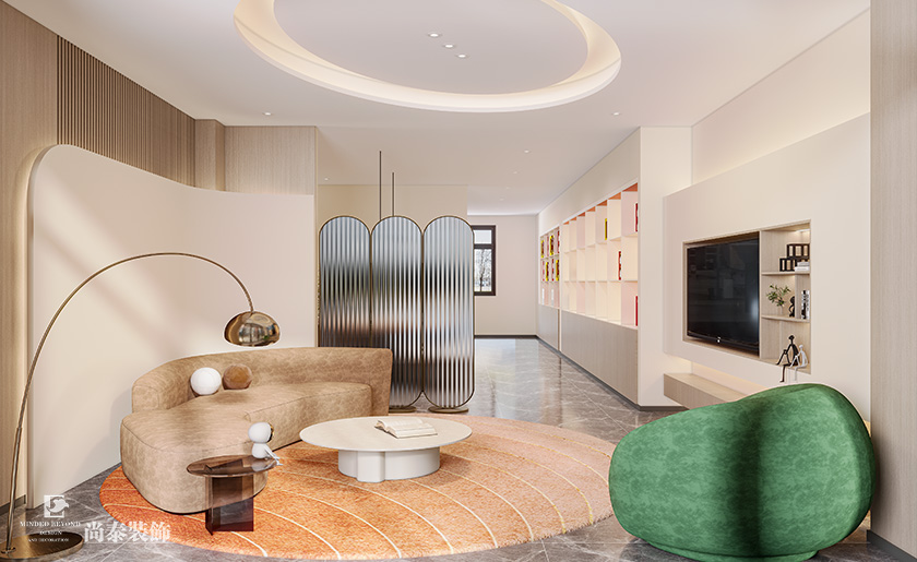 100平米深圳南山旅行社門店設(shè)計裝修案例