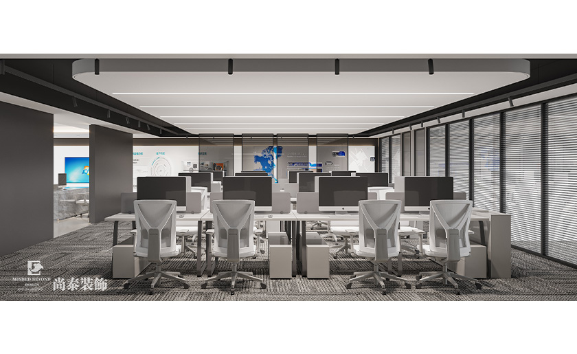 深圳南山泰邦科技大廈寫字樓350平米電子科技公司辦公室裝修設(shè)計(jì)案例