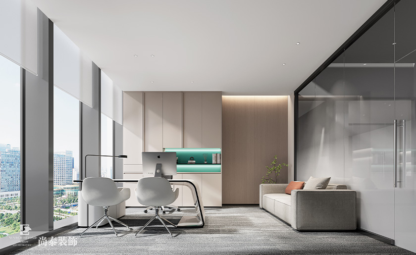 深圳南山陽光保險(xiǎn)大廈寫字樓700平米信息科技公司辦公室裝修設(shè)計(jì)案例