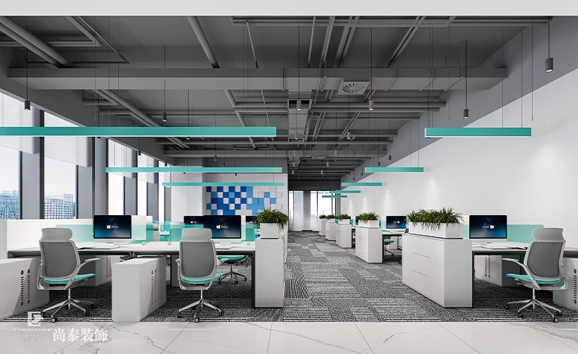 深圳南山陽光保險(xiǎn)大廈寫字樓700平米信息科技公司辦公室裝修設(shè)計(jì)案例