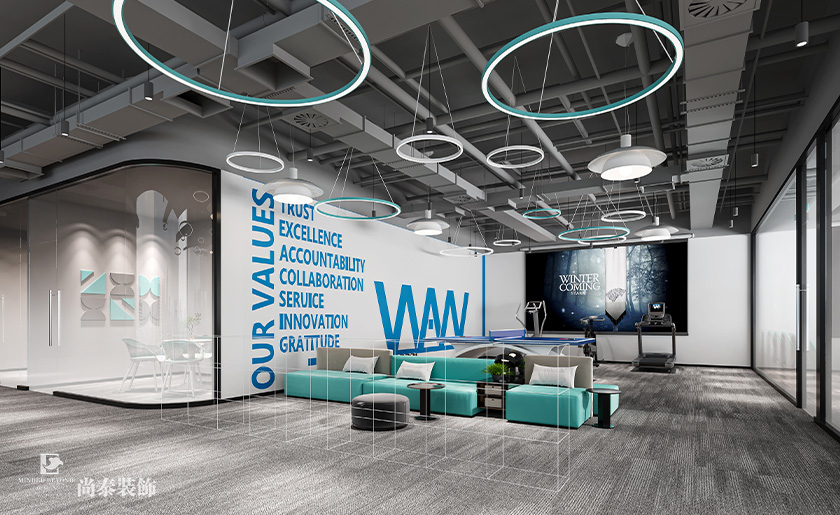 深圳南山陽光保險(xiǎn)大廈寫字樓700平米信息科技公司辦公室裝修設(shè)計(jì)案例