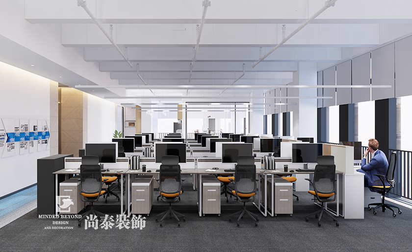 深圳龍崗區(qū)智能科技型寫字樓辦公室裝修設計案例