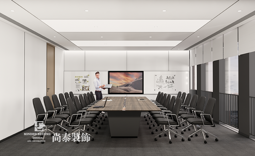 深圳龍崗區(qū)智能科技型寫字樓辦公室裝修設計案例