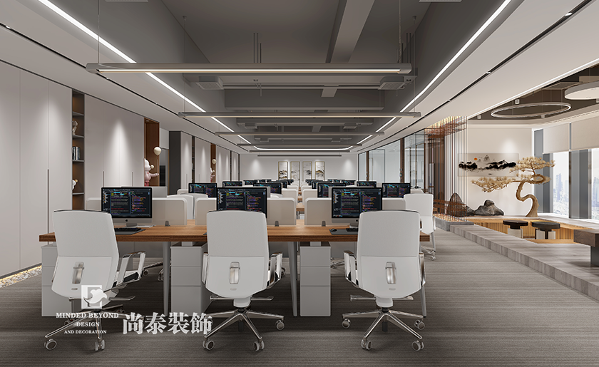 深圳龍崗區(qū)網(wǎng)絡(luò)公司辦公室裝修效果案例